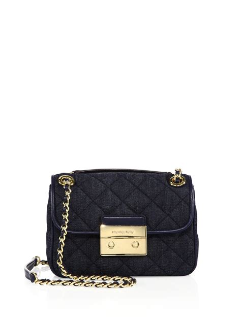 michael kors denim sloan bag|michael kors quilted bag.